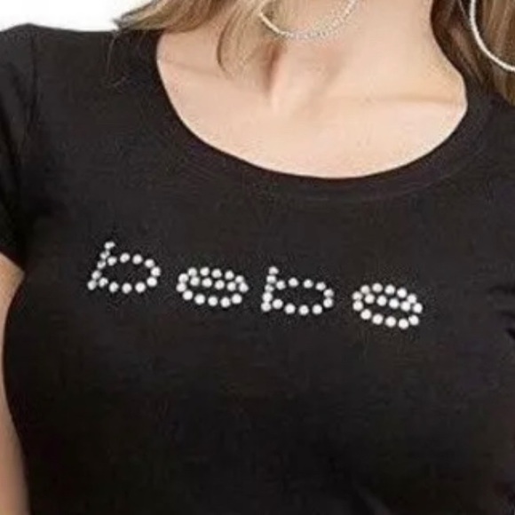Bebe Black Classic Medium T-Shirt - Picture 2 of 2